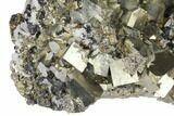 Cubic Pyrite, Sphalerite & Quartz Crystal Association - Peru #133015-1